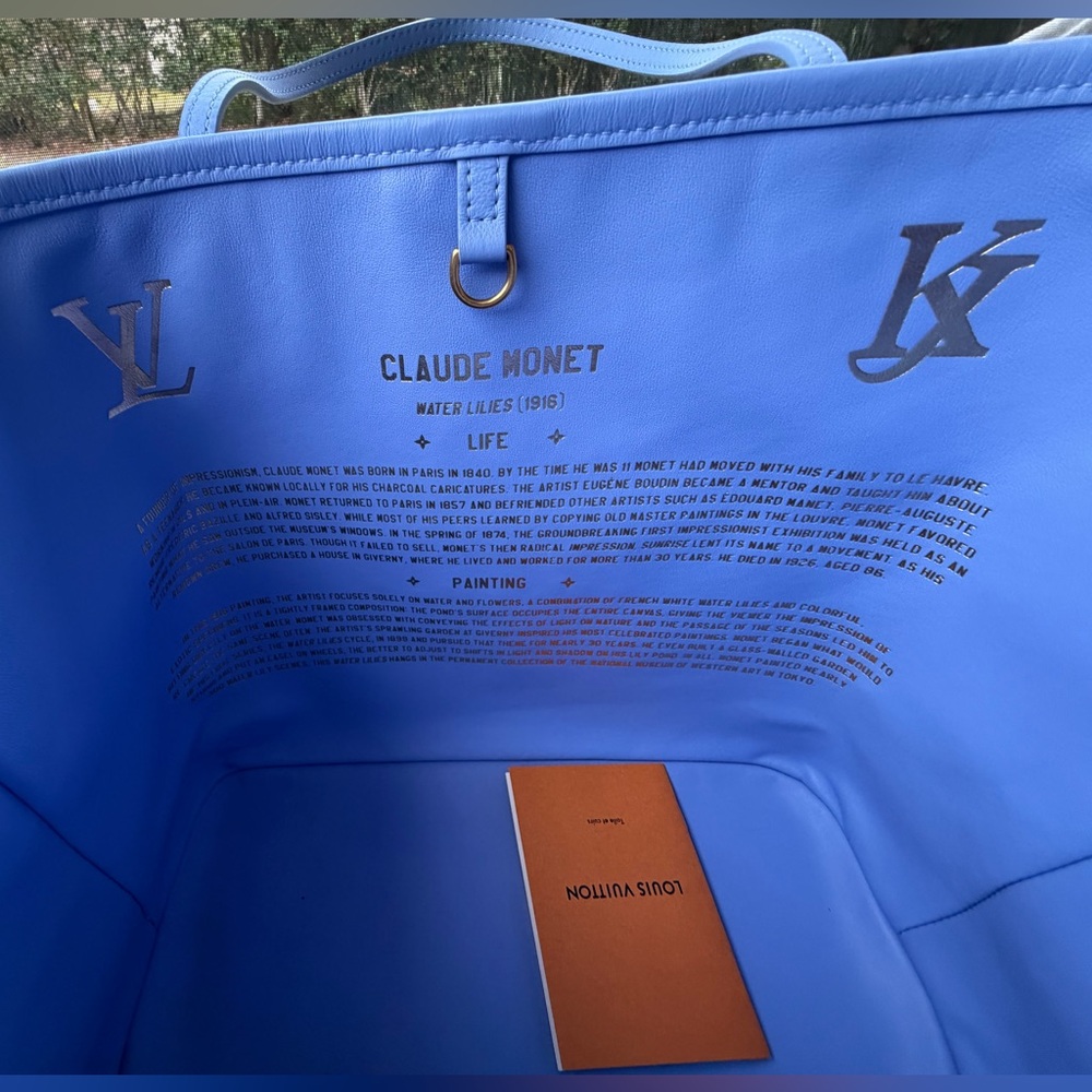 Louis Vuitton Jeff Koons Masters Collection Monet Neverfull with Pouch and Charm - Picture 11 of 13